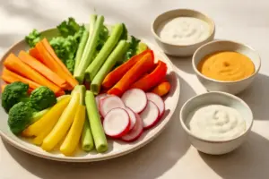 Pinzimonio creativo: le salse leggere che trasformano le verdure crude in un antipasto irresistibile